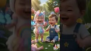 Thumbnail: baby laughing with friends 🌺❤️‍🔥 #babygiggles #baby #cutebaby