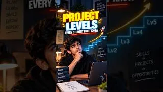 Thumbnail: Project Levels Every Student Must Know 🚀 | Build Better Projects #shorts #telugu #projects #btech