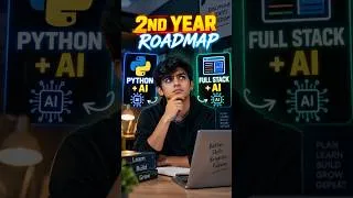 Thumbnail: 2nd Year College Roadmap: Python + AI or Full Stack + AI? 🚀 #shorts #telugu #BTechStudents #python