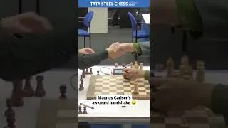 Thumbnail: Magnus Carlsen's awkward handshake #shorts