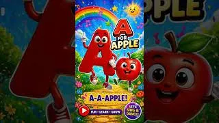 Thumbnail: A Says A-A-A! 🍎 | Catchy ABC Song for Kids #ABCLearning #Shorts