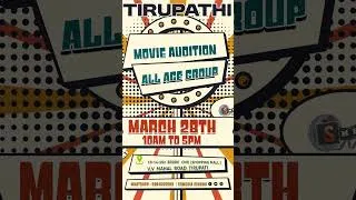 Thumbnail: Movie Audition In Tirupathi..