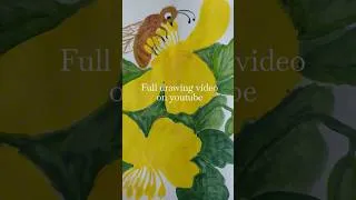 Thumbnail: Sketching wild flowers and a bee 🐝🌼
