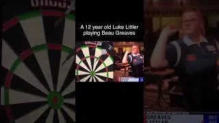 Thumbnail: 12 year old Luke Littler playing Beau Greaves #darts #dartscommunity #shorts
