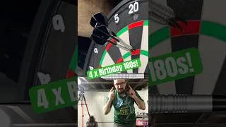 Thumbnail: 4 x Birthday 180s with NEW Darts! #Darts 🎯