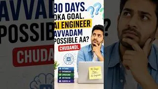 Thumbnail: 90 Days Lo AI Engineer Avvocha? Complete Roadmap Telugu