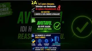 Thumbnail: QA nundi Data Engineer — 6 Months lo Possible aa? | Telugu