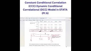Thumbnail: Pt.6 Constant Conditional Correlation (CCC) Dynamic Conditional Correlational (DCC) Model in #STATA
