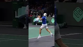 Thumbnail: #Shorts - Lorenzo Musetti Hot Shot - Davis Cup by Rakuten Final 8 2022