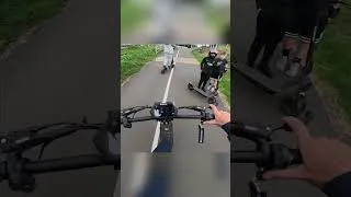 Thumbnail: Nearly crashed into friend while doing wheelie | dawidrides  #scooterride #escooter #nearcrash