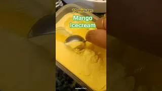 Thumbnail: Mango Icecream in 10 minutes #mangoicecream #icecreamrecipe #homemade #shorts #youtubeindia #hoor