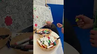 Thumbnail: Bespoke art doodle wall at corporate event