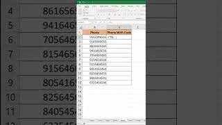 Thumbnail: Use Country code trick #excelformulas #excelworld #dchelping #excel