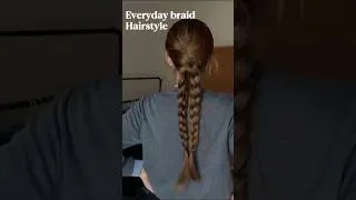 Thumbnail: Everyday double braid hairstyle #hairstyle #hairtutorial #braids #diyhairstyle
