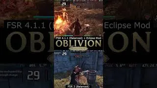 Thumbnail: ⚔️ Oblivion Remastered on Steam Deck — Eclipse Mod | FSR 4.1 vs FSR 3 #shorts
