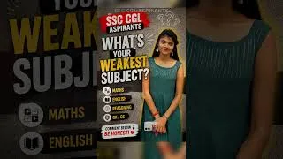 Thumbnail: What’s Your Weakest Subject in SSC CGL? 👀📚 | Be Honest!