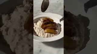 Thumbnail: The perfect winter breakfast: Porridge with cinnamon apples and sultanas, maple syrup nuts and cream