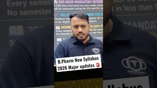 Thumbnail: B.Pharm Syllabus 2026 Major Changes 🚨