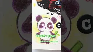 Thumbnail: Cozy panda sketchbook spread 🐼🧸 (im not a bts stan srry guys I just happened to have the stickers)
