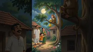 Thumbnail: बिजली गई... फिर आधी रात बंदर ने मचा दिया हंगामा! 🐒😂 | Village Family Story | #family #shorts