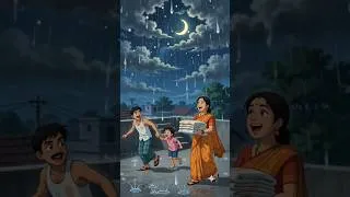 Thumbnail: पूरा परिवार छत पर सोया, फिर आधी रात बारिश ने सबको दौड़ा दिया! 🌧️😂 | Village Family Story #family