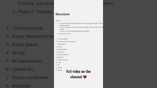 Thumbnail: #shorts #short DSA Preparation Plan ♥️