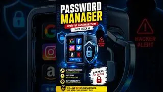 Thumbnail: Password Manager: हैकर्स का सबसे बड़ा डर 🔐 #security #tips