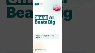 Thumbnail: What Small Models Can Teach You About Real AI Performance #artificialintelligence