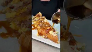 Thumbnail: The BRUNCHZILLA PANCAKE QUESADILLA from Elm Street Diner in Norwalk, CT! 🥞🍳🥓🧀🌯🔥😋 #DEVOURPOWER