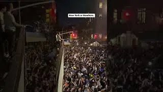 Thumbnail: New Yorkers celebrate the Knicks' Championship in style 🗽🗽🗽 #shorts