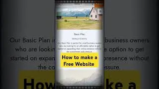 Thumbnail: How To Make A Free Website #freewebsite #ecommerce #digitalmarketing