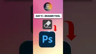 Thumbnail: Photoshop Eraser Tool 🔥 | Day 11 Editing Series | Digital Rama #shorts