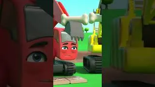 Thumbnail: 🚧 DINO Construction Work! Dinosaur Dig 🚜 | Digley and Dazey #shorts | Kids Construction Trucks