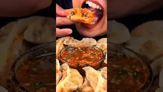 Thumbnail: homemade aloo momo with spicy chutney