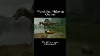 Thumbnail: What if Spinosaurus replaces T-rex in Jurassic World Rebirth River chase #dinosaurs #trex Jurassic
