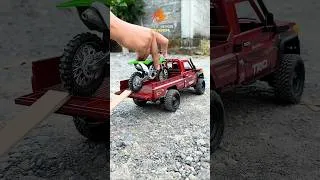 Thumbnail: Land Cruiser Rescue Mission: KX 450 Off-Road Delivery! #shorts #dirtbike #offroad #rclandcruiser