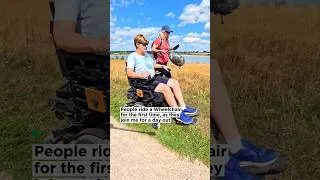Thumbnail: People try riding a wheelchair to experience accessibility first-hand #Accessibility #WheelchairLife