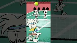 Thumbnail: Count the tennis ball emojis 🎾 Mickey and Minnie vs. Donald and Daisy