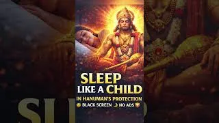 Thumbnail: हनुमान चालीसा 🌙 Sleep in Divine Protection | Black Screen | No Ads | Bajrangbali