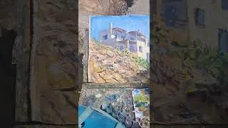 Thumbnail: summer house in Serifos island .plein air painting