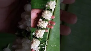Thumbnail: Easy Jasmine Flower Garland Making at Home/Jasmine & Leaf Veni Tutorial #bridal #shorts #diy #reels