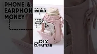 Thumbnail: DIY bottle Crossbody Bag with pocket #diybag #bagpattern #bagsewing