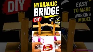Thumbnail: hydraulic bridge working model - shorts - cardboard project - diypandit | DIY pandit