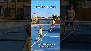 Thumbnail: Toddler tennis: I can’t believe he’s 4 already! 🥳 #tennis #kidsactivities #sports #dadlife