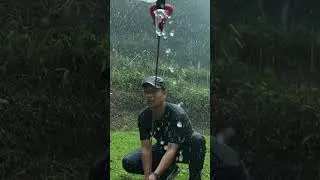 Thumbnail: bad weather⛈️solo camping heavy rain and thunderstorm