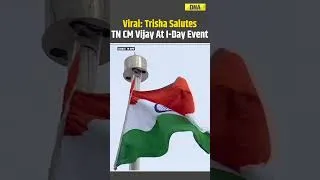 Thumbnail: Trisha Salutes TN CM Vijay At I-Day Event | #trishakrishnan  #vijaythalapathy  #shorts