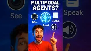Thumbnail: Multimodal Agents in 30s — How AI Sees, Reads & Talks! #nextgenai #ai