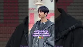 Thumbnail: Jungkook during soundcheck today, he looks so beautiful