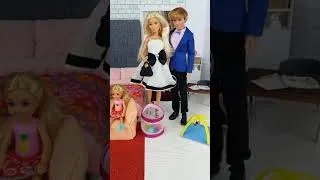 Thumbnail: Barbie doll and Ken Family funny | 바비와 켄의 아침 루틴  #shorts