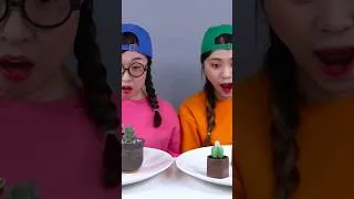 Thumbnail: Real Food VS Chocolate Food Challenge Mukbang #shorts